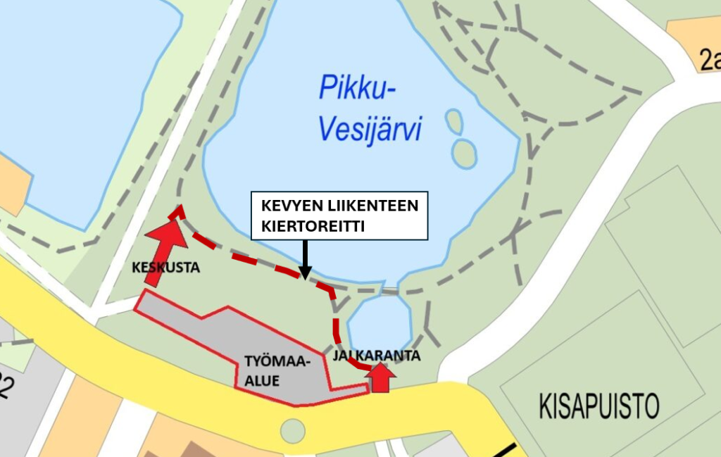 Pikku-Vesijärven puistoon tulee uusi pelialue