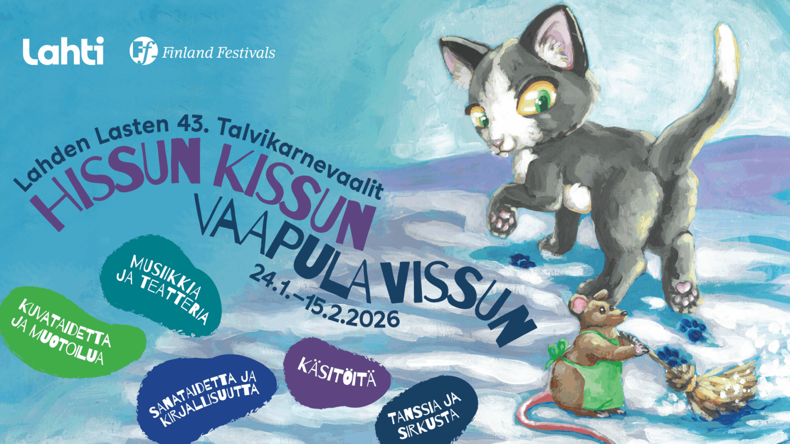 Lahden Lasten Talvikarnevaalit 2026: Tilahaku ja esiintyjähaku alkavat